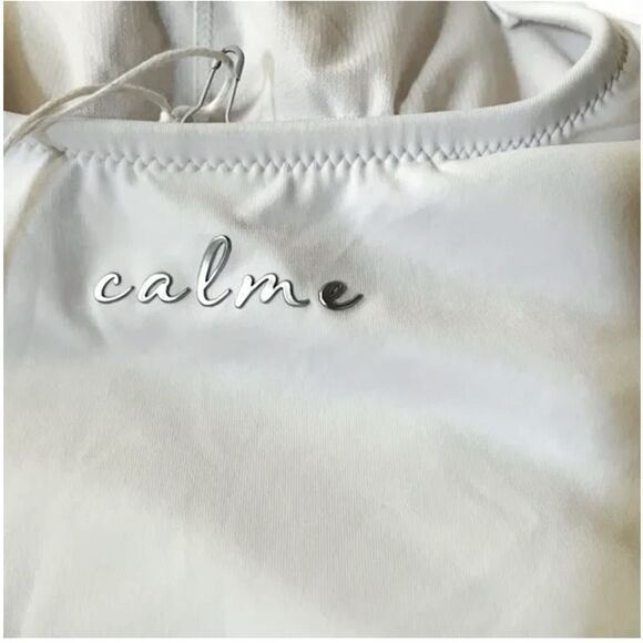 Johnny Was Calme Tank One Piece Swimsuit In White - Picture 4 of 4